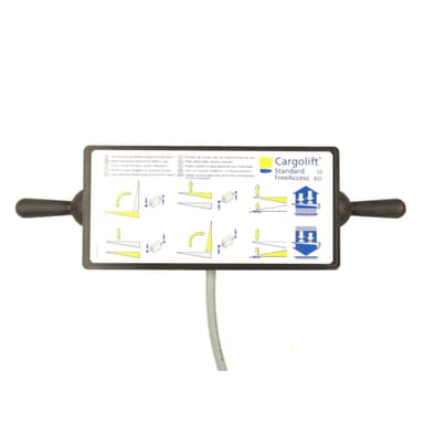 Pakeliamos galinės durelės valdymo blokas