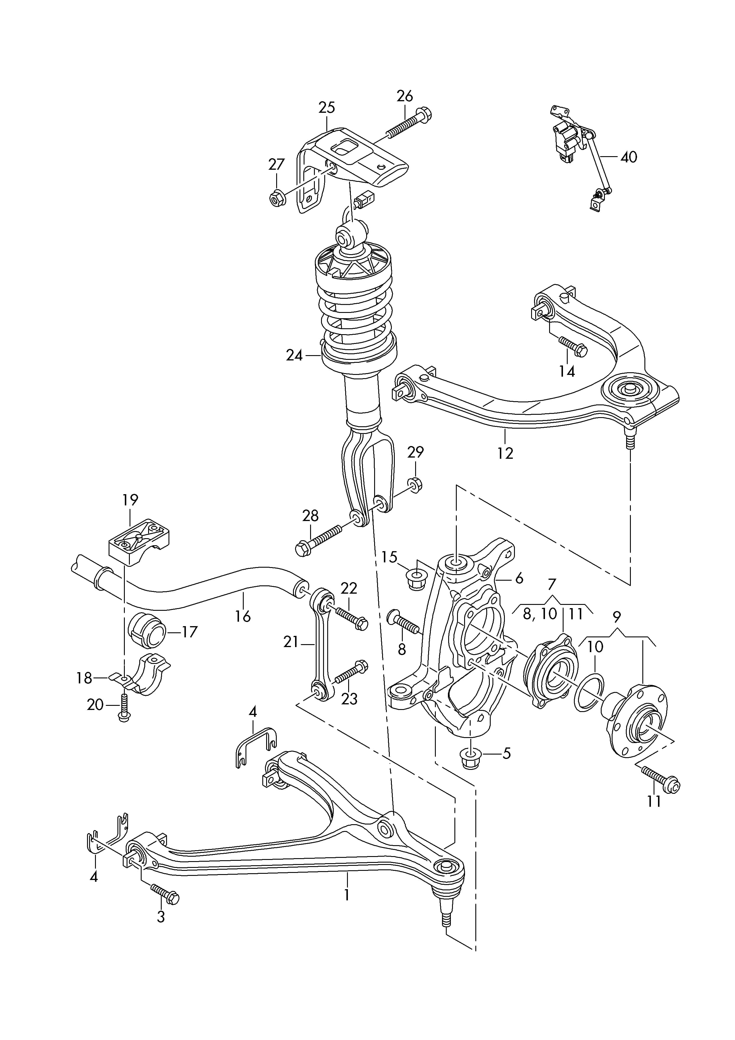 2019 — Front axle, steering › 40700
