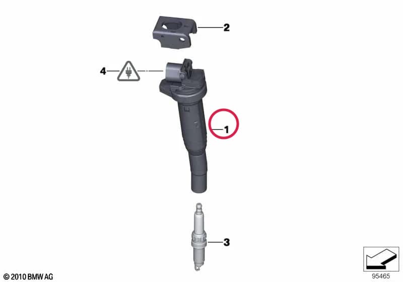 Ignition coil — 3 3' E90 (2004–2007) — Ignition coil/spark plug