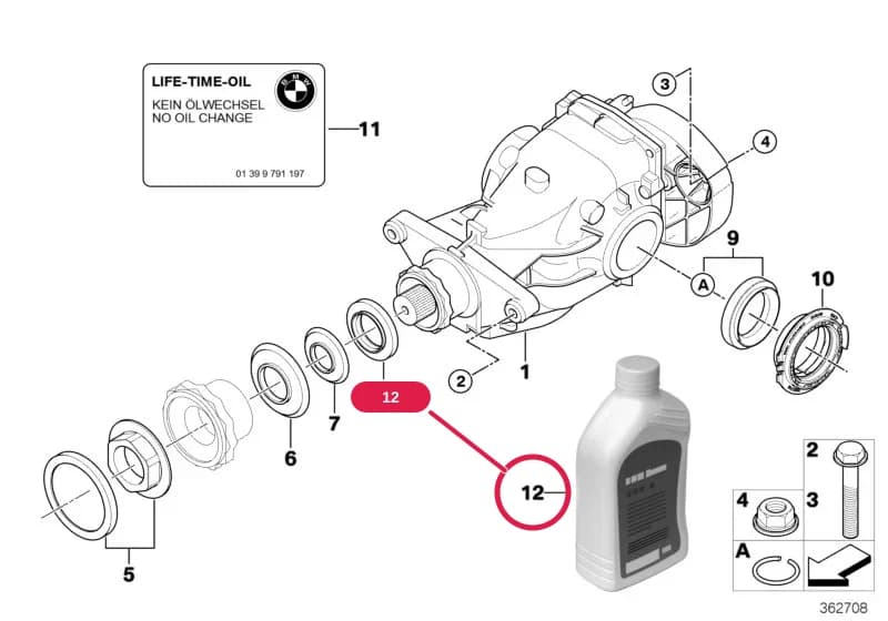 Hypoid Axle Oil G1 — BMW X5 E70 LCI — 33 Rear Axle › 33_1388 DIFFERENTIAL-DRIVE/OUTPUT