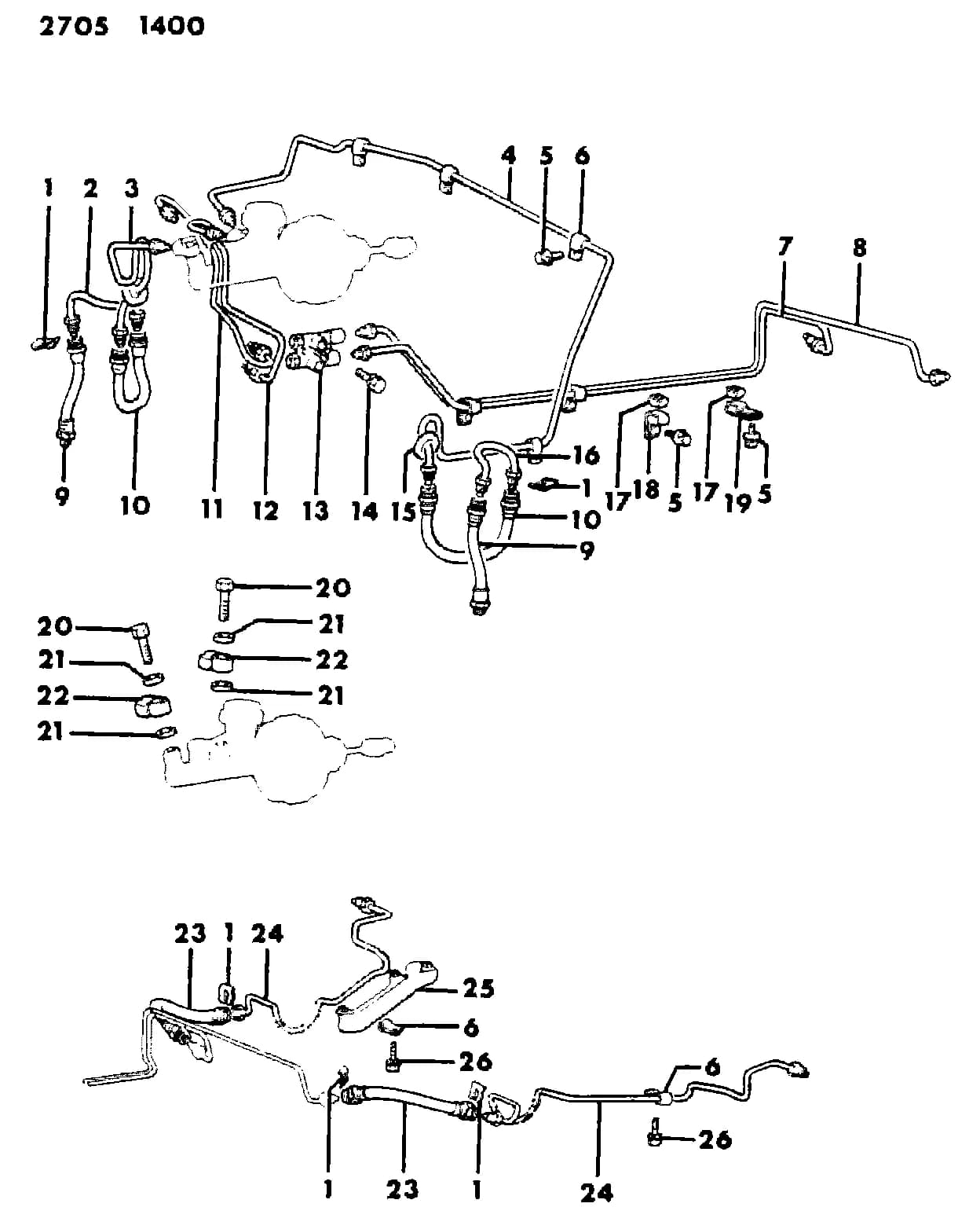 1982 I -IMPORT (US) — 5 BRAKES - SERVICE › 14 14 BRAKE LINES (MODEL 24 & 44)