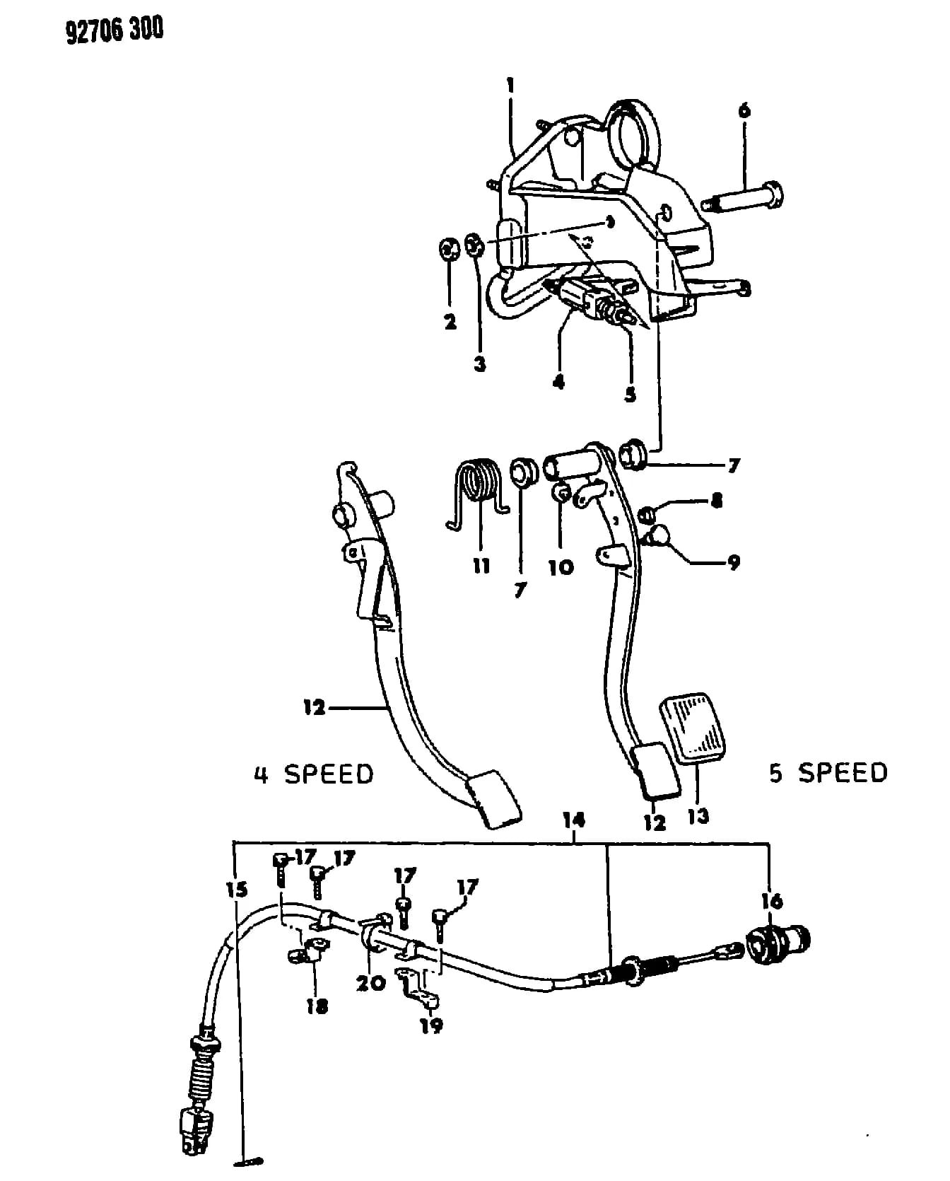 1993 I -IMPORT (CKD, EXPORT, MEXICO, US) — 6 CLUTCH › 03 3 PEDAL, CLUTCH, LC 24,41-COLT, SUMMIT