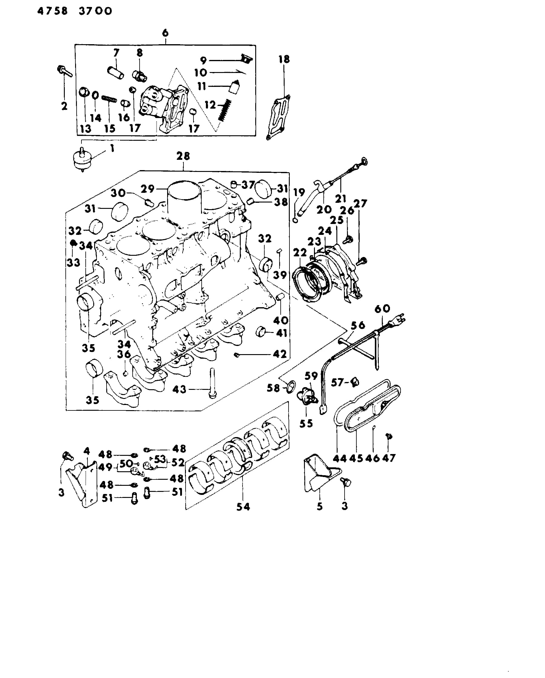1984 I -IMPORT (CKD, EXPORT, MEXICO, US) (MEXICO) — 9A ENGINE, 4 CYLINDER › 37 37 CYLINDER BLOCK (DIESEL) (27)