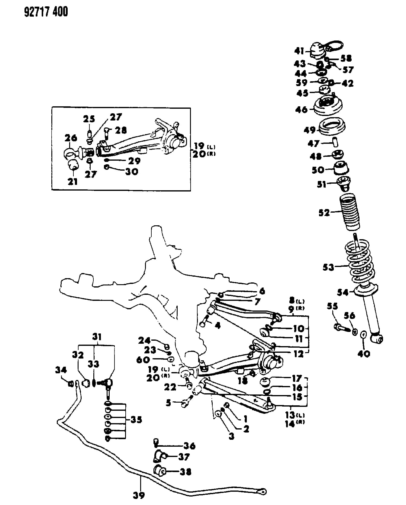 1993 I -IMPORT (CKD, EXPORT, MEXICO, US) — 17 REAR SUSPENSION › 05 5 SUSPENSION, REAR, 24 4WD - STEALTH