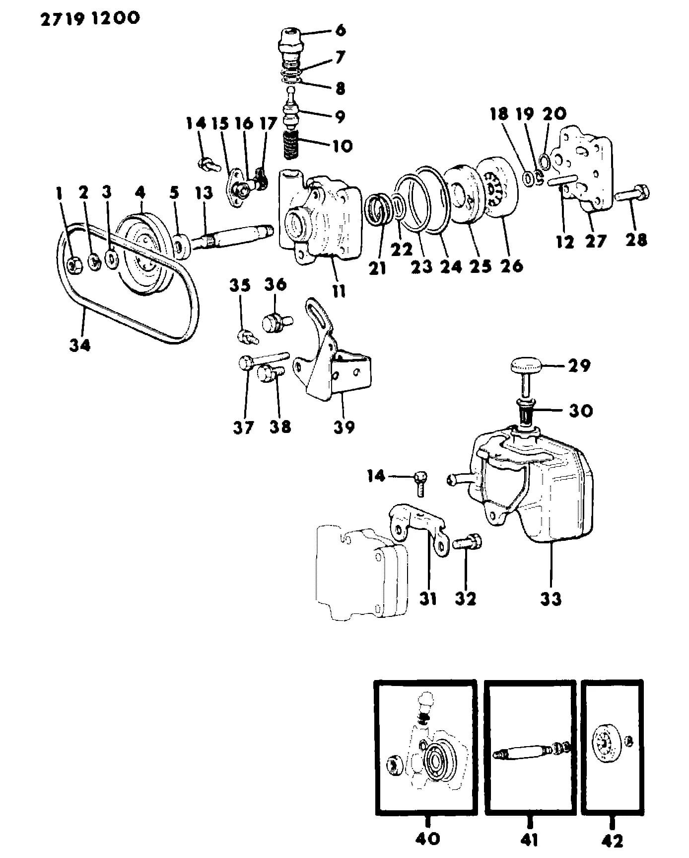 1982 I -IMPORT (US) — 19 STEERING › 14 14 POWER STEERING OIL PUMP MODEL 23