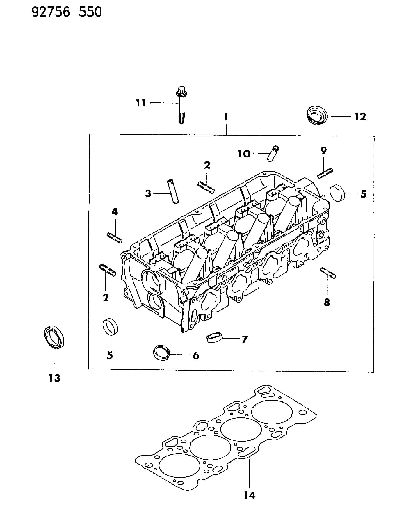 1993 I -IMPORT (CKD, EXPORT, MEXICO, US) — 9B ENGINE, 2.0L › 09 9 CYLINDER HEAD, 2.0L ENGINE, SOHC 1993