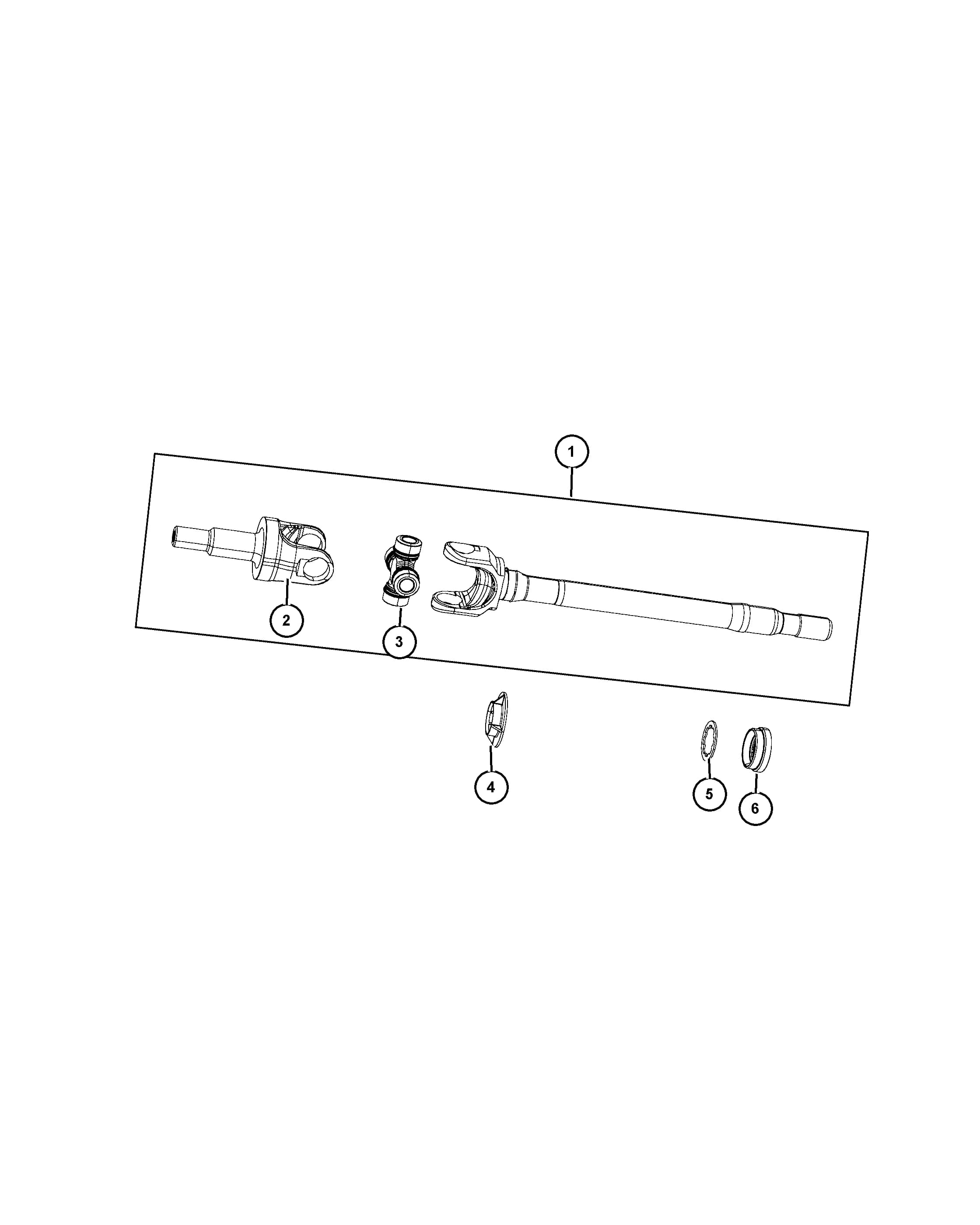RIGHT   [DMF: 4.10 Rear Axle Ratio] — 2017 JK - JEEP WRANGLER — 3DJS FRONT AXLE; DANA 216 MM; DIFFERENTIAL AND DRIVE LINE › 04 305 SHAFTS, AXLE