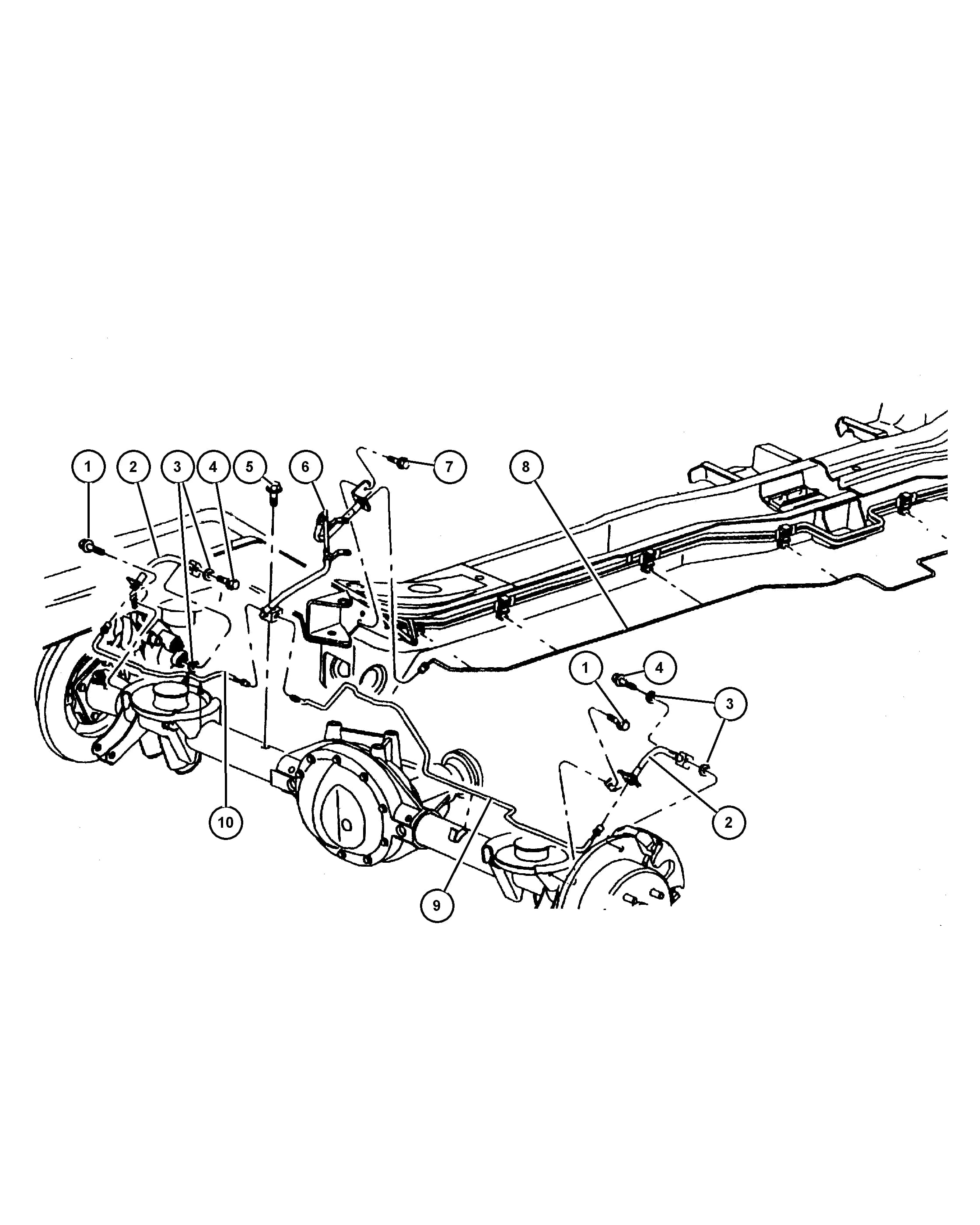 1999 W1 - GRAND CHEROKEE (CKD) (CKD, EXPORT, MEXICO) — 5 SERVICE BRAKES › 10 540 LINES AND HOSES,BRAKE,REAR