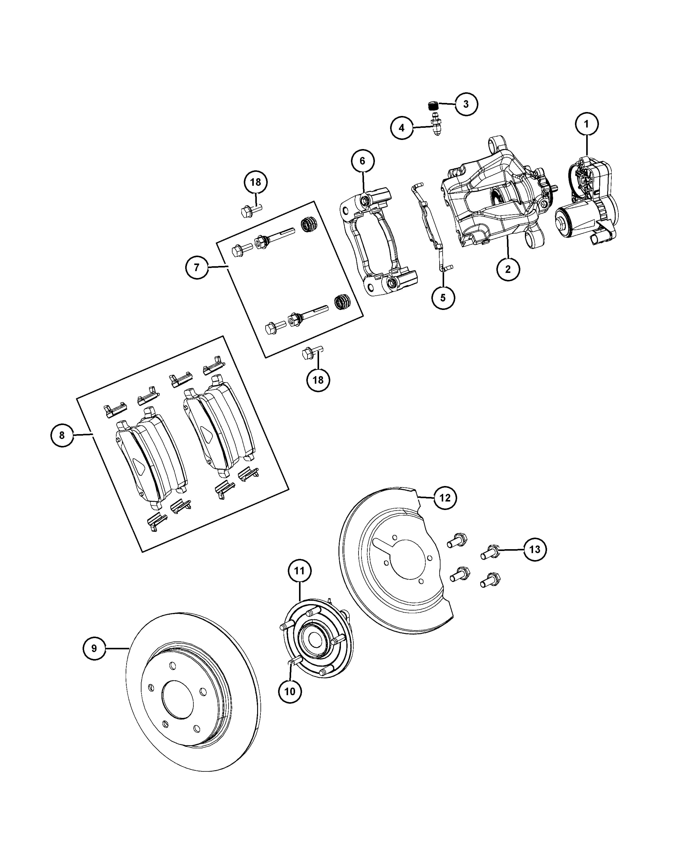 2017 RU - CHRYSLER PACIFICA — 5 BRAKES › 02 210 BRAKES, REAR, DISC