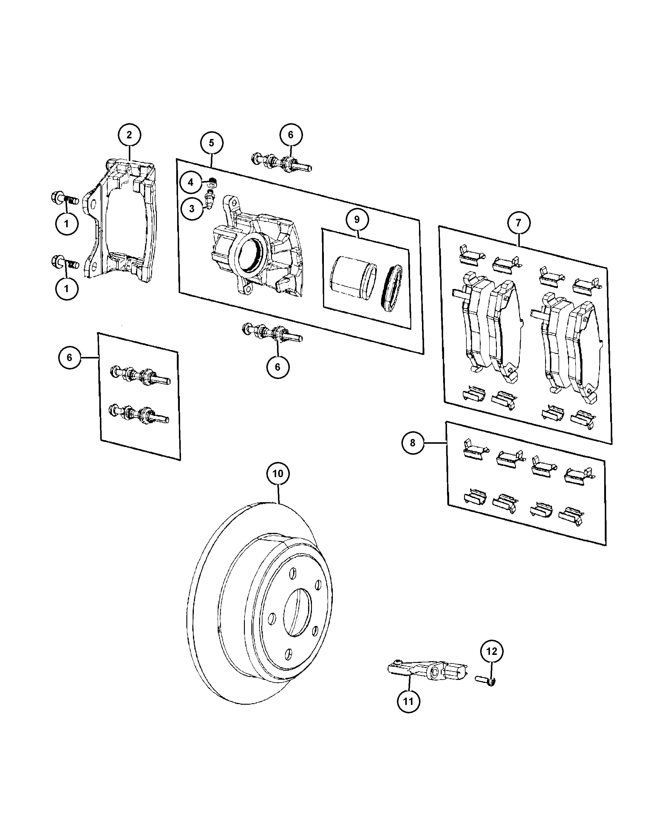 MAGNETI MARELLI   [X86: Complete Chassis Parts Module], [DRZ: Next Gen. Dana 44 HD Rear Axle], [DME: 3.73 Rear Axle Ratio], [DSH: E-Locker Rear Axle] — 2017 JK - JEEP WRANGLER — 5 BRAKES › 02 210 BRAKES,REAR,DISC