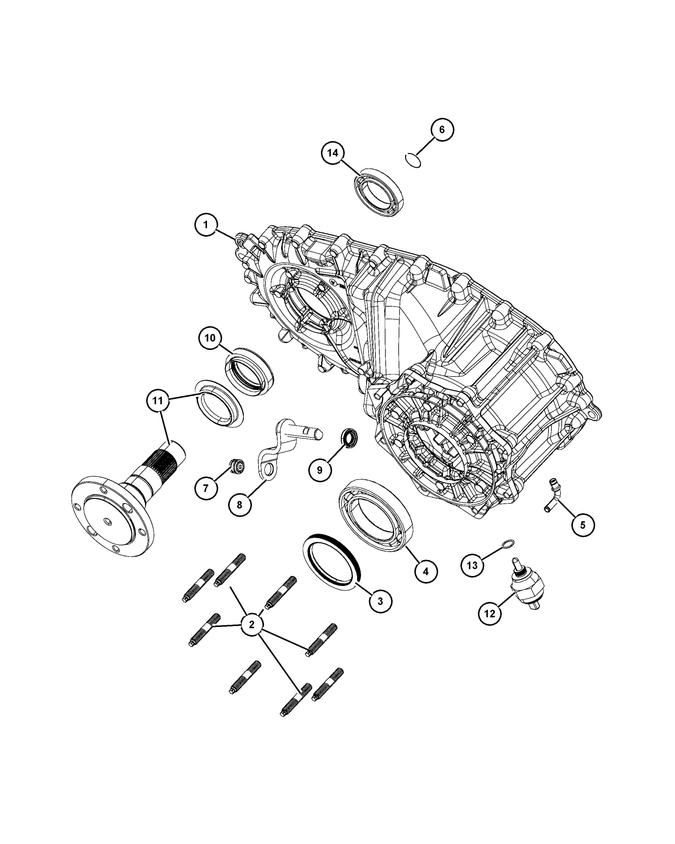 2017 D2 - RAM 3500 PICKUP — 21DK1 BW 44-47; TRANSFER CASE › 02 210 FRONT CASE & RELATED PARTS