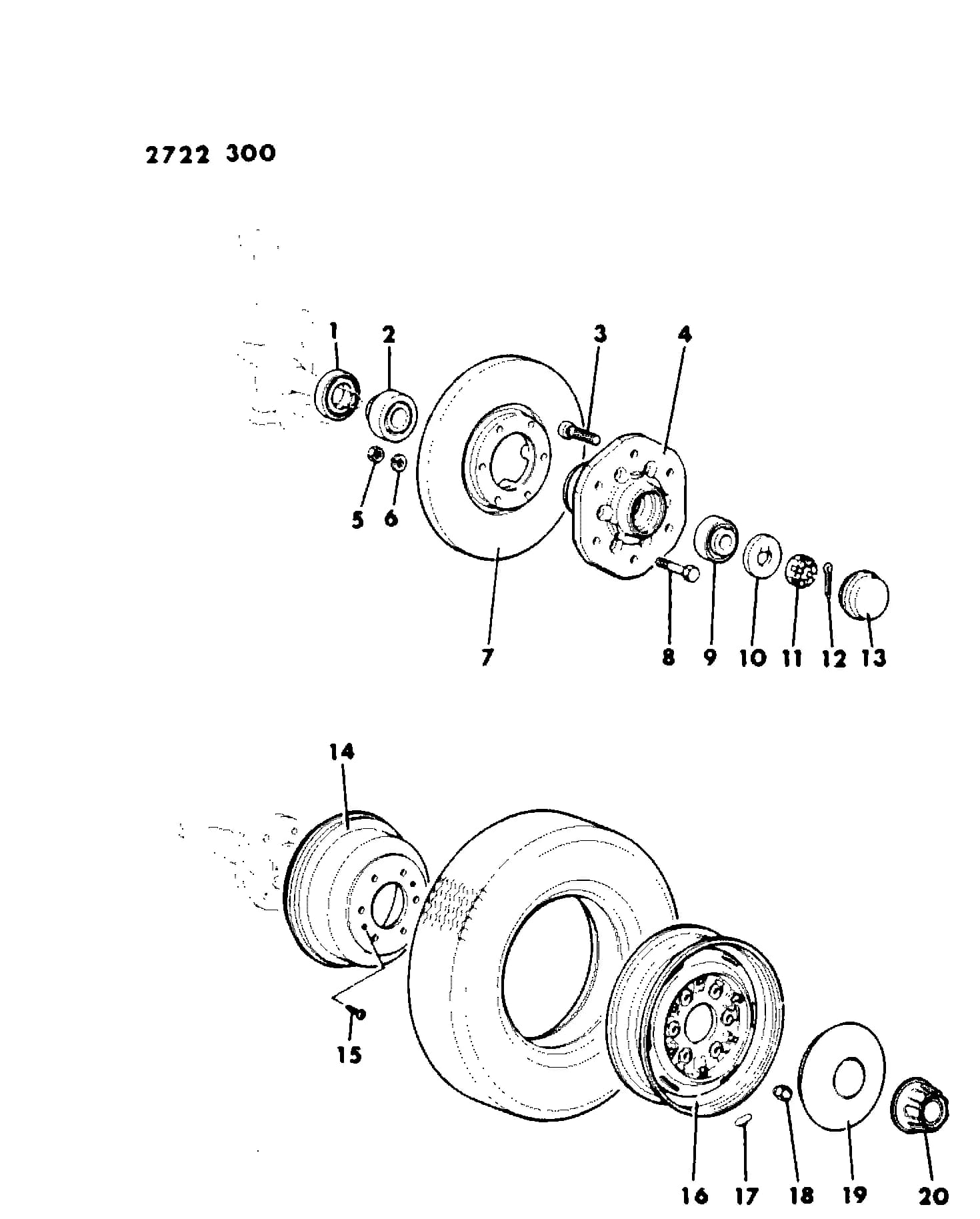 1982 I -IMPORT (US) (US) — 22 WHEEL AND BRAKE DRUM › 03 3 WHEEL-ROAD,BRAKE DISC & DRUM, (PICKUP 2 W.D.)
