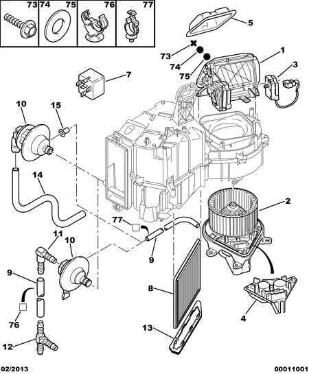 PASSEN COMPART PARTICLE FILTER, Replaced by 6441 EG — functions — heating / air conditioning › AIR PULLER-AIR ENTRY-MODULE-REDUCER