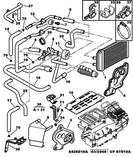 3 FIRST CHARACTERS OF VIN = VF7 — functions — heating / air conditioning › HEATER AND WATER HOSES