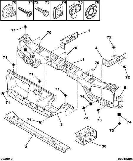 bodywork — transverse front section › FRONT FRAME