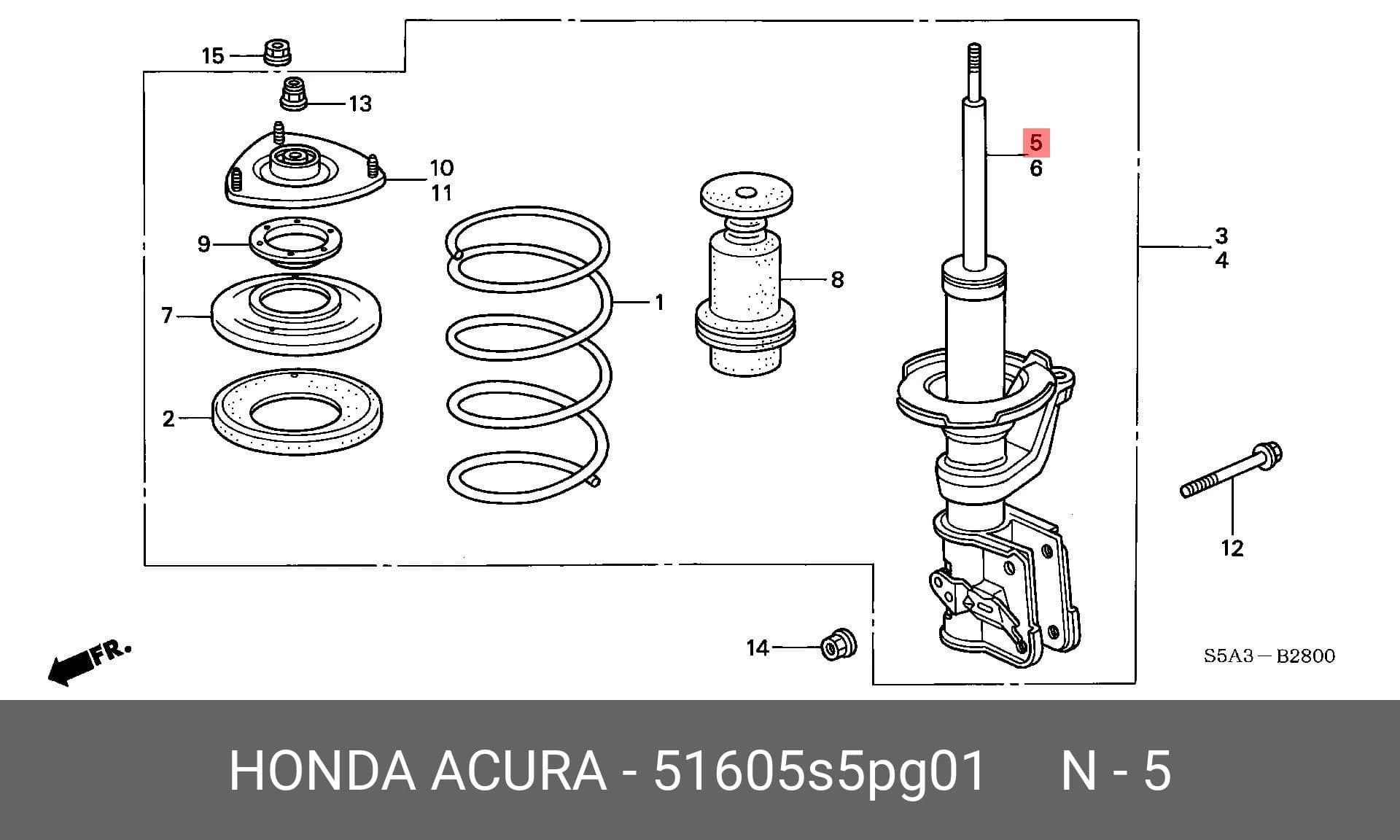 STRUT ASS~Y — Suspension &amp; Frame
