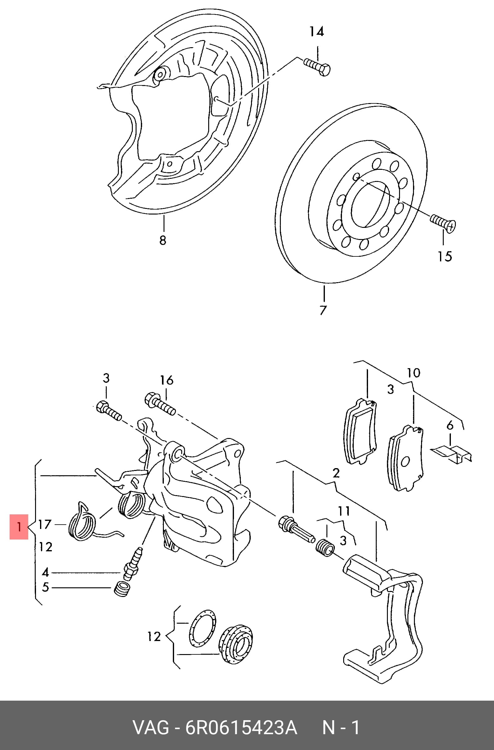 WHEEL CALLIPER ASSY — Caliper Assembly