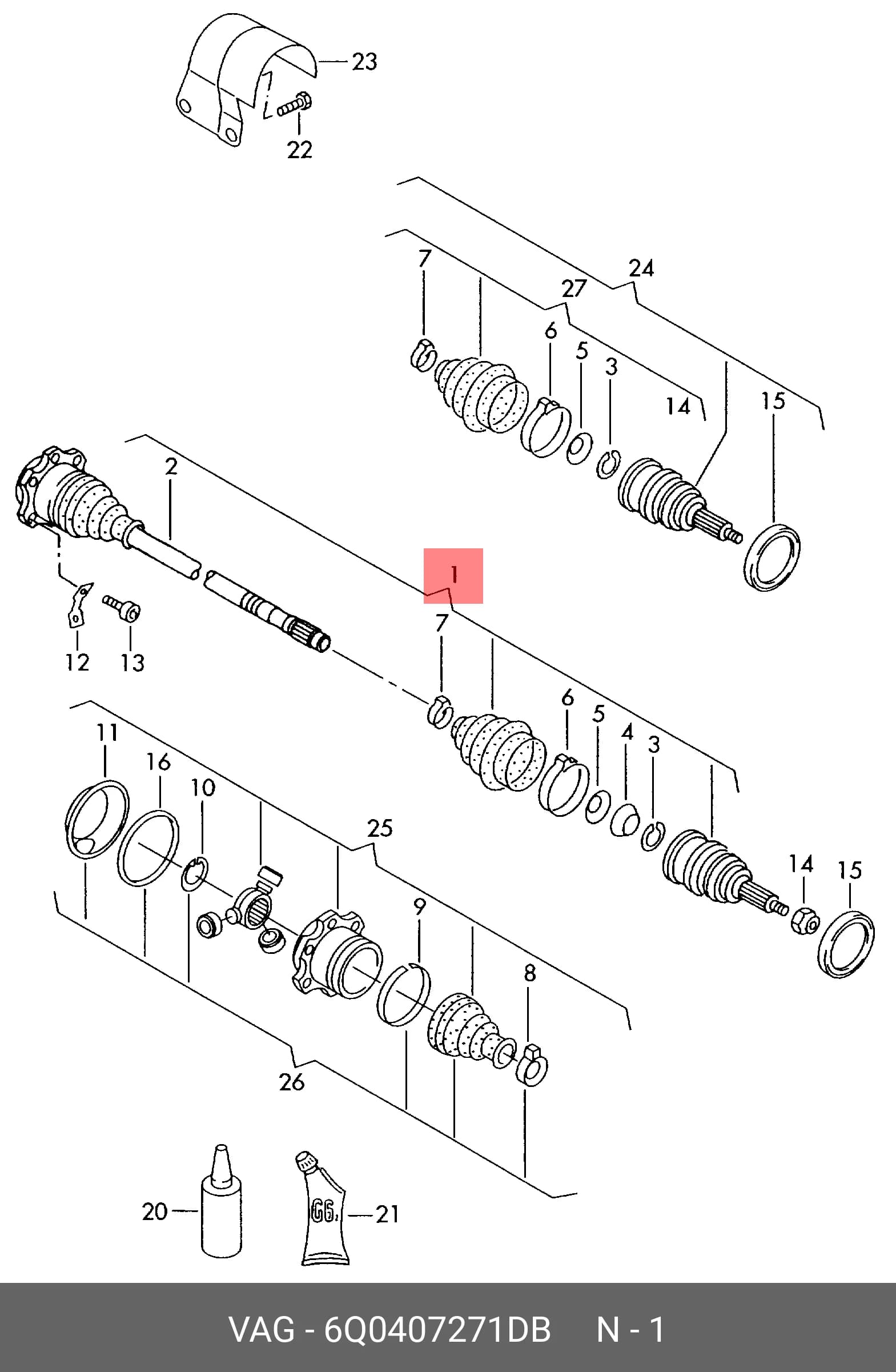 SHAFT ASSY — Transmission &amp; Wheel