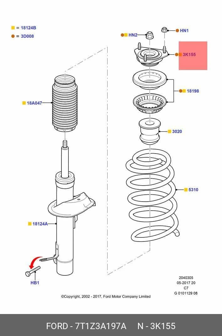 SHOCK ABSORBER MOUNTING — Suspension &amp; Frame