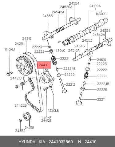 TENSIONER ASS`Y, BELT — Engine Compartment