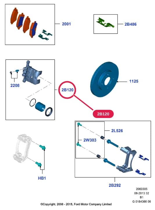 Caliper; RH — 2 Chassis — 20603 Chassis.Front Brake Discs & Caliper › 2060305 Front Brake Discs And Calipers