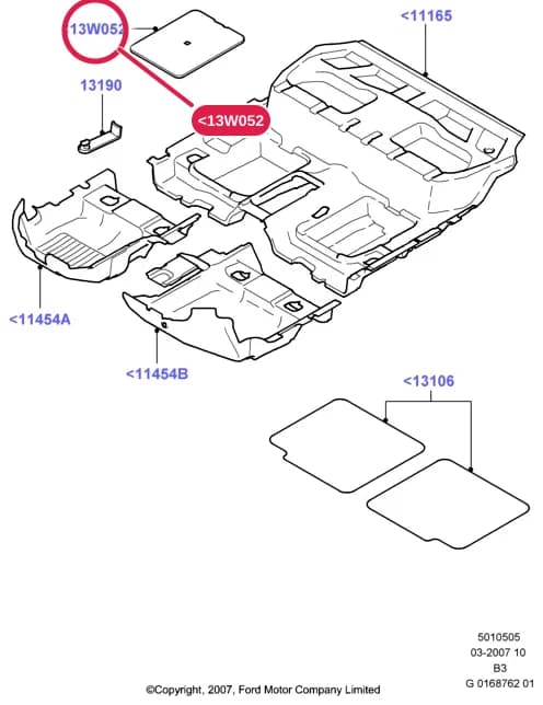 5 Body And Paint — 50105 Body And Paint.Interior Trim And Installation › 5010505 Floor Trim