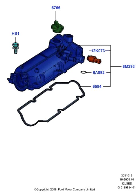 Cover And Gasket Assy; COMPLETE; Ka 2008-; Stage IV Emissions; Stage V Emissions — 3 Powertrain — 30310 Powertrain.Engine Covers & Gaskets › 3031015 Cylinder Head Cover