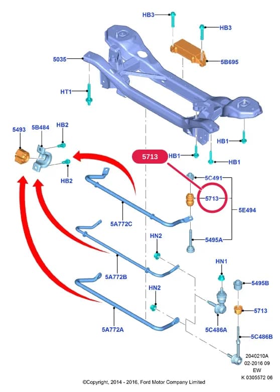 Shackle Assy; (-)ST — 2 Chassis — 20402 Chassis.Rear Cross Member / Knuckle & Hub › 2040210A Rear Cross Member & Stabilizer Bar;