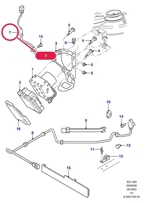 Sensor Assy; Front; RH; (1.9L Diesel TI (90PS) OR 1.9L Diesel TC(115PS)) — E Brakes - Brake Pipes - Wheels — E01 Brakes - Brake Pipes - Wheels.Brake Pipes/ABS/Brake System Valves › E01050 Anti-Lock Braking System
