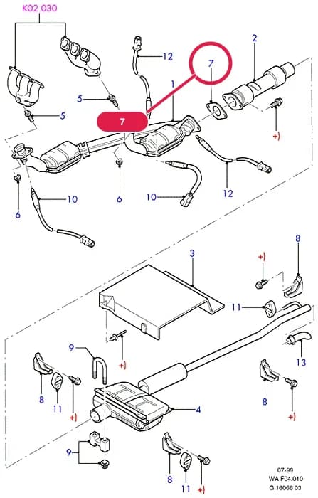 F Engine Assemblies Mounted On Body — F04 Engine Assemblies Mounted On Body.Exhaust System › F04010 Exhaust System