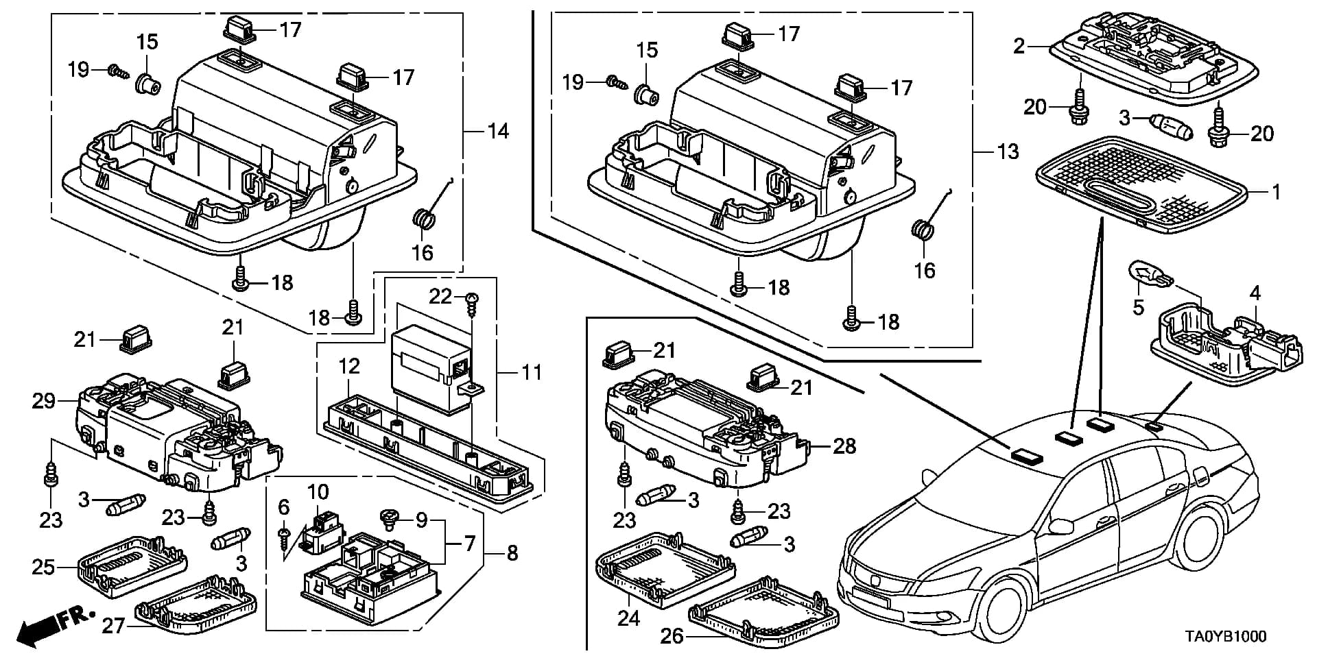 Arab countries (KY):5AT 24LXI — ELECTRICAL EQUIPMENTS,EXHAUST,HEATER › B-10 INTERIOR LIGHT