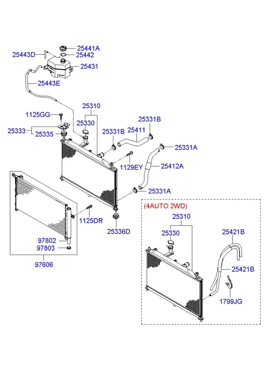 CAP ASSY-RADIATOR — Accent Accent MC (2005–2012) — Engine cooling system