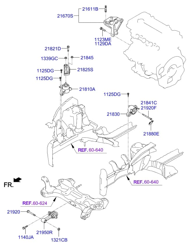 BRACKET ASSY-TRANSMISSION MTG — Ceed Ceed JD (2012–2018) — Engine & transaxle mounting