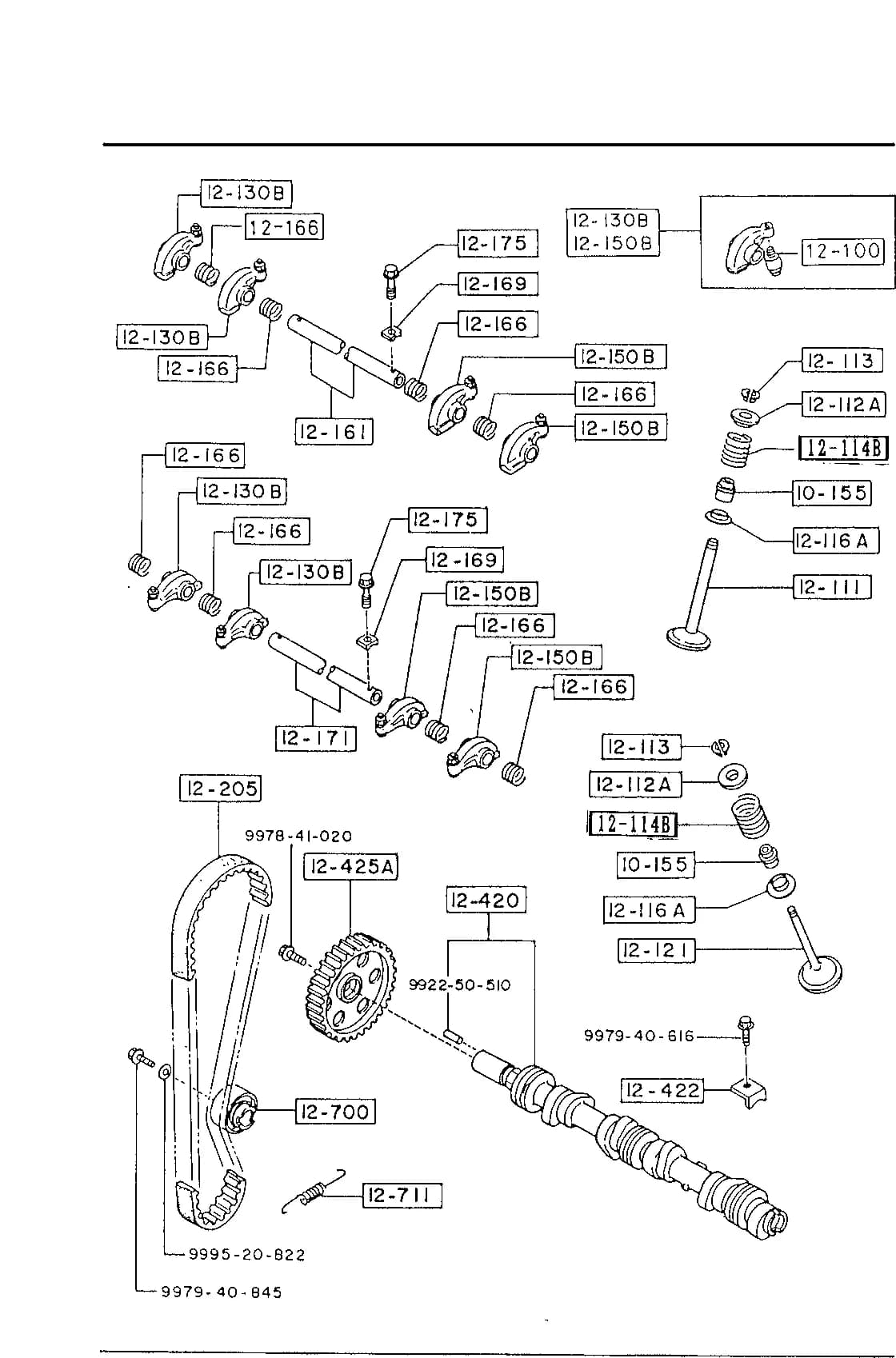 1988 323 — GASOLINE-ENGINE & TRANSMISSION › 1200   - VALVE SYSTEM (W/O TURBO)
