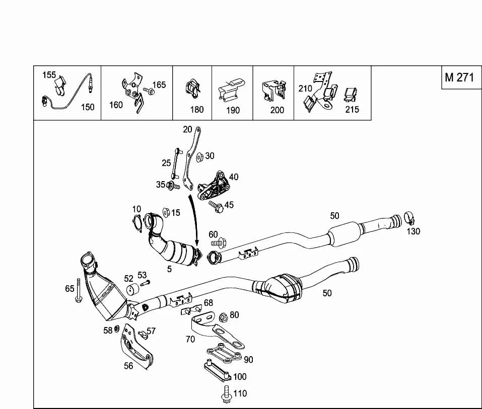 212.090 — 49 EXHAUST SYSTEM › 180 EXHAUST SYSTEM USED ON FOUR-CYLINDER GASOLINE VEHICLES