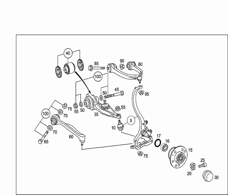215.373 — 33 FRONT AXLE › 030 STEERING KNUCKLE AND CONTROL ARM