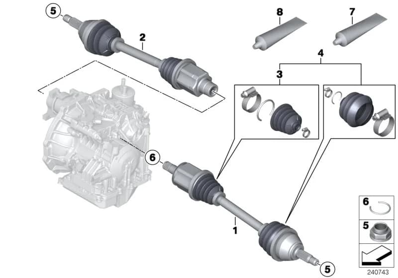 L=616MM — USA — 31 Front Axle › 31_0908 Drive Shaft