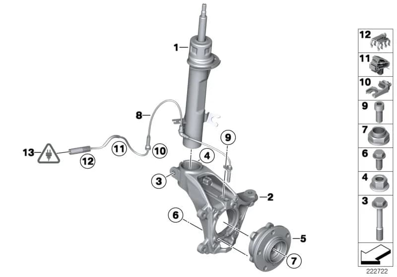 ECE — 31 Front Axle › 31_0912 Front Spring strut/Carrier/Wheel bearing