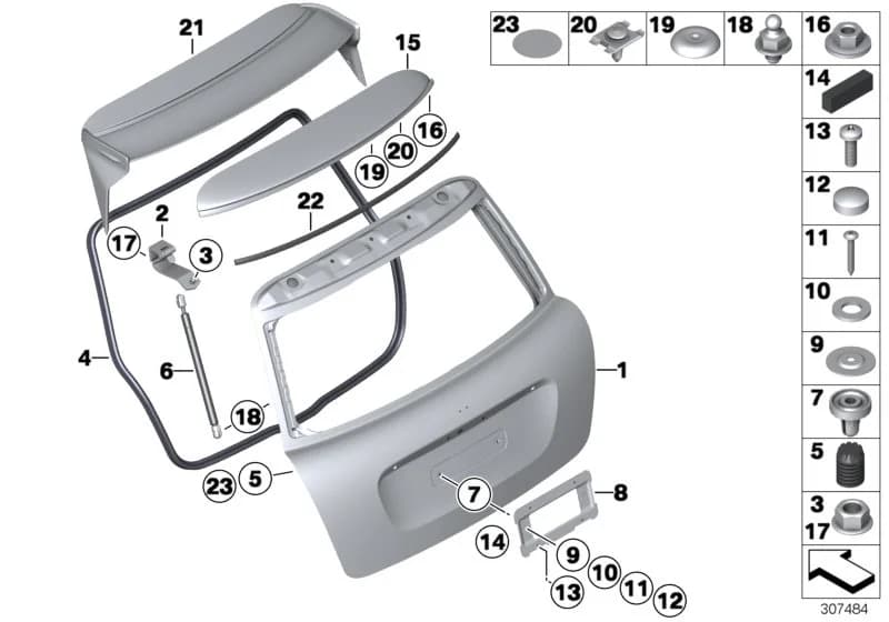 ECE — 41 Bodywork › 41_1777 SINGLE COMPONENTS FOR TRUNK LID