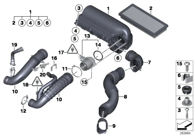 USA — 13 Fuel Preparation System › 13_1212 Intake silencer/Filter cartridge/HFM