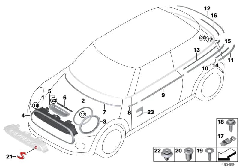 ECE — 51 Vehicle trim › 51_9300 Outer trims / ornamental grille I