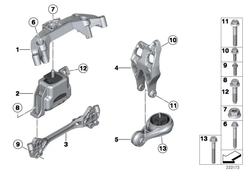 USA — 22 Engine and gearbox suspension › 22_0176 Engine Suspension