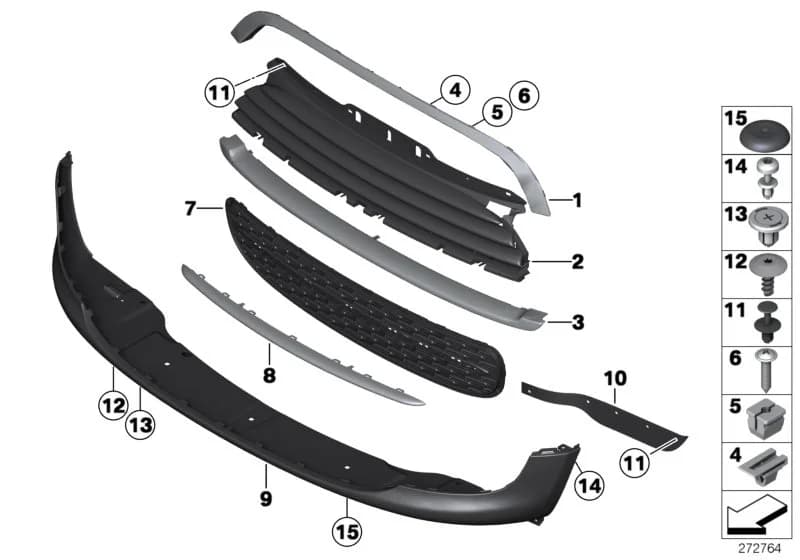 ECE — 51 Vehicle trim › 51_7961 Trim panel, trim elements, front