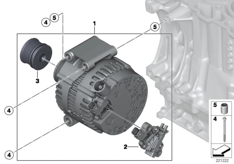EXCH generator — ECE — 12 Engine Electrical System › 12_1402 Alternator 150A