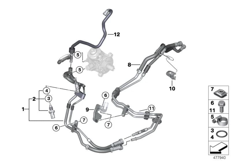 ECE — 13 Fuel Preparation System › 13_1401 Fuel pipes / Mounting Parts