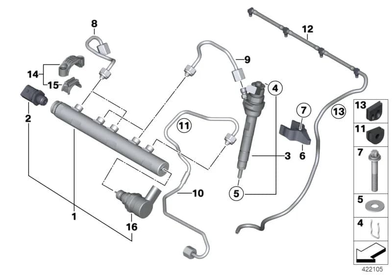 RP injector — ECE — 13 Fuel Preparation System › 13_1400 High pressure accumulator/injector/line