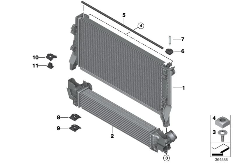 ECE — 17 Radiator › 17_1265 Radiator mounting parts