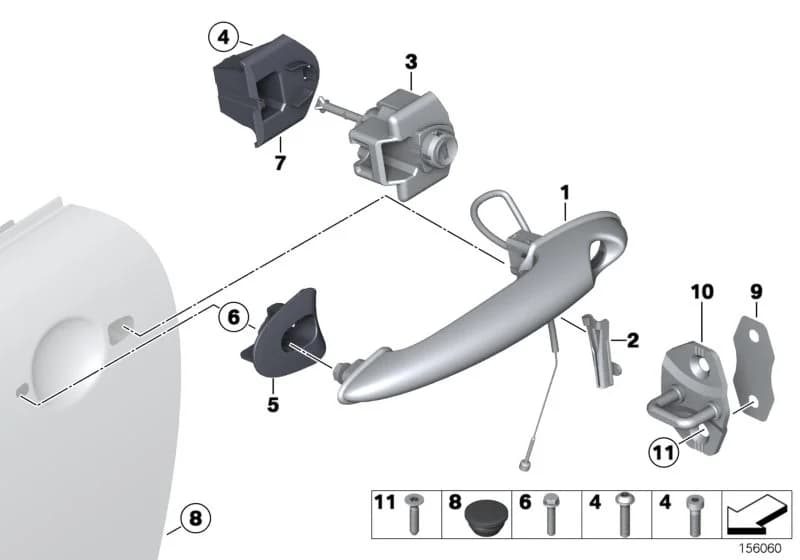 ECE — 51 Vehicle trim › 51_7765 Locking system, door, front