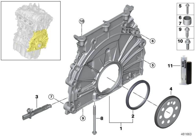 ECE — 11 Engine › 11_7154 Timing case cover