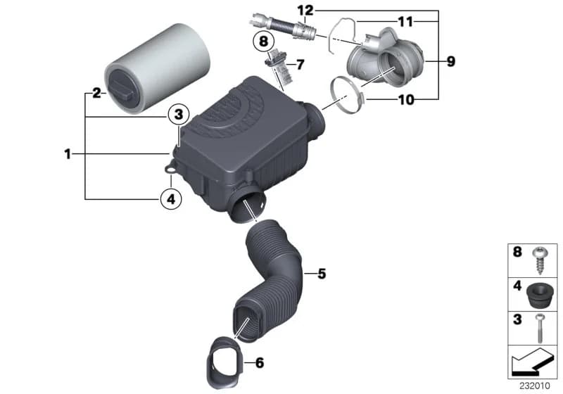 ECE — 13 Fuel Preparation System › 13_1403 Intake silencer/Filter cartridge/HFM